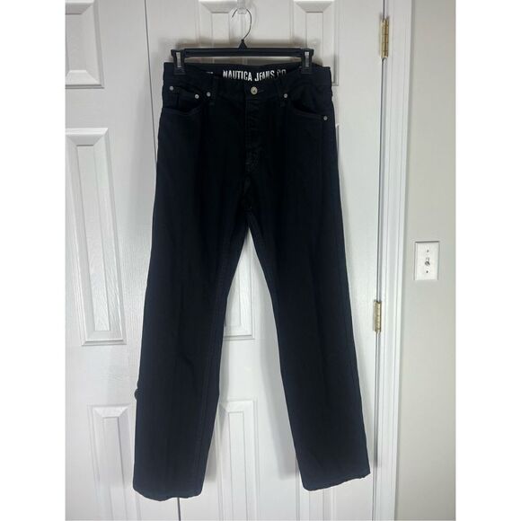 Nautica Mens Relaxed Fit Black Jeans Size 34/34 - Picture 1 of 3